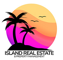 Island real estate logo and home